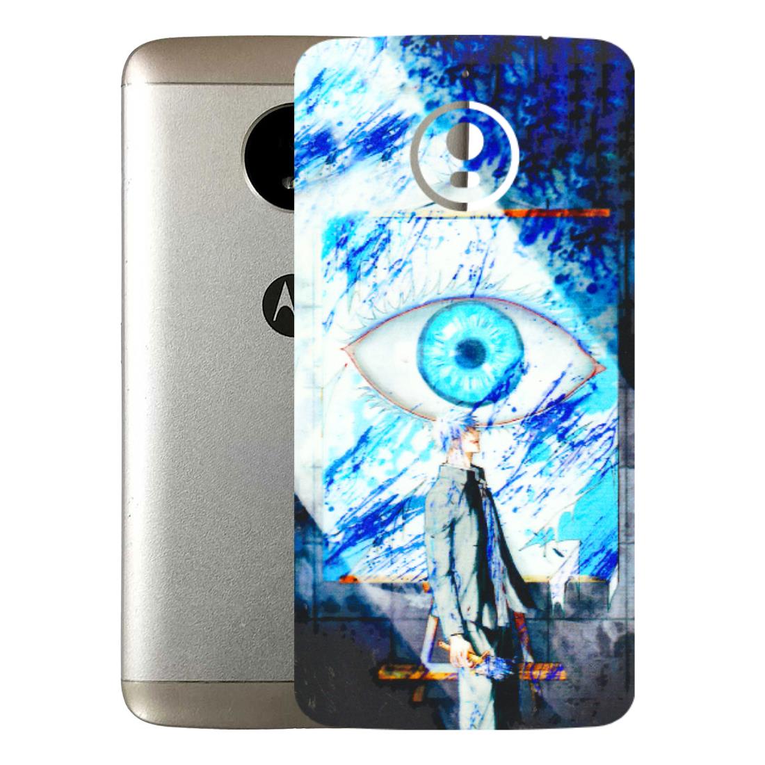 Motorola Phone Skins (All Models) - Anime Sea Blue Eye - 3D Embossed Finish (L-318) Motorola Moto E4 Plus