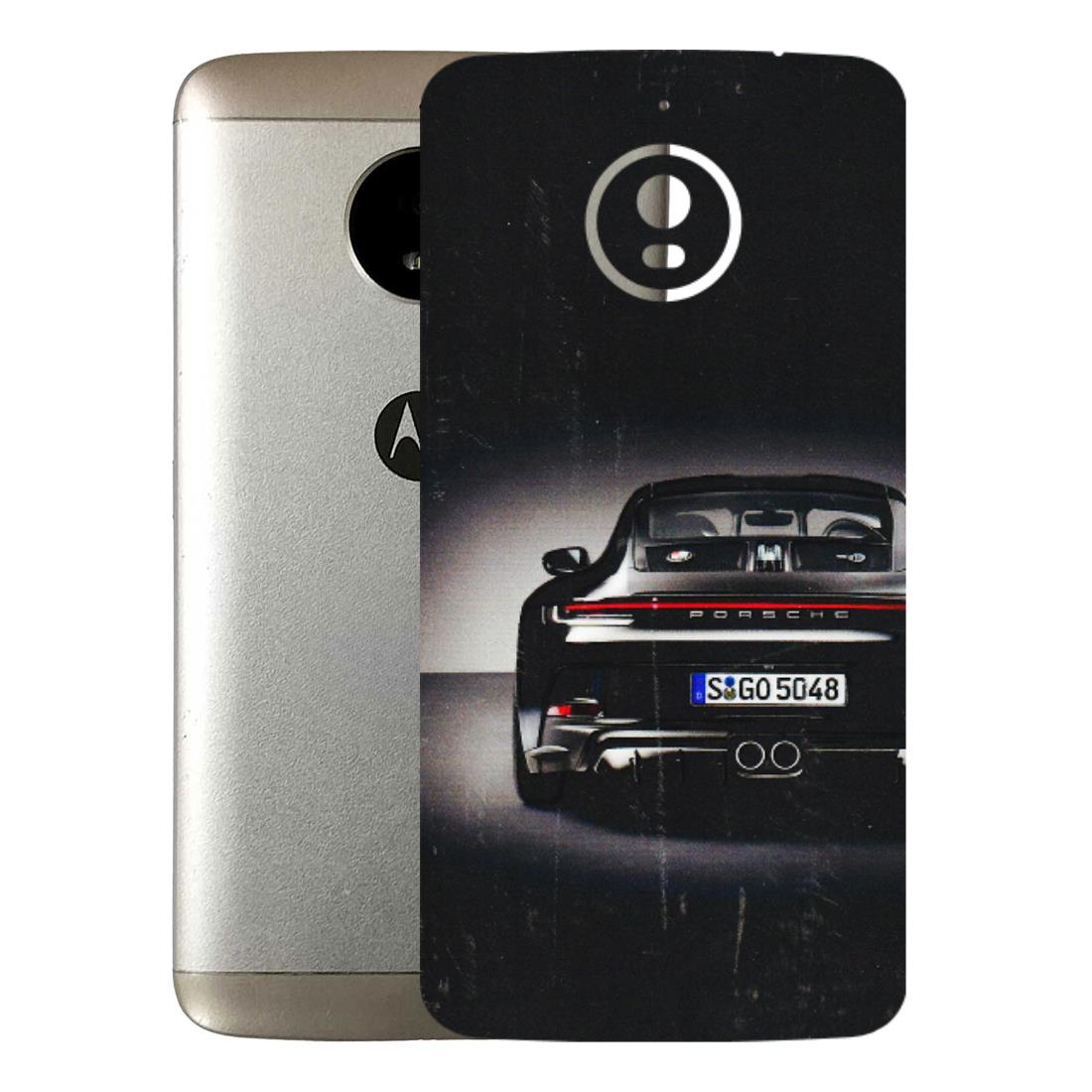 Motorola Phone Skins (All Models) - New Black Porsche GT3 - 3D Embossed Finish (L-327) Motorola Moto E4 Plus