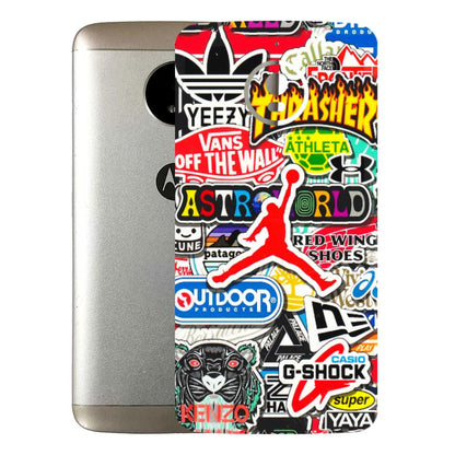 Motorola Phone Skins (All Models) - Multi Brands Sticker Graffiti - 3D Embossed Finish (L-37) Motorola Moto E4 Plus