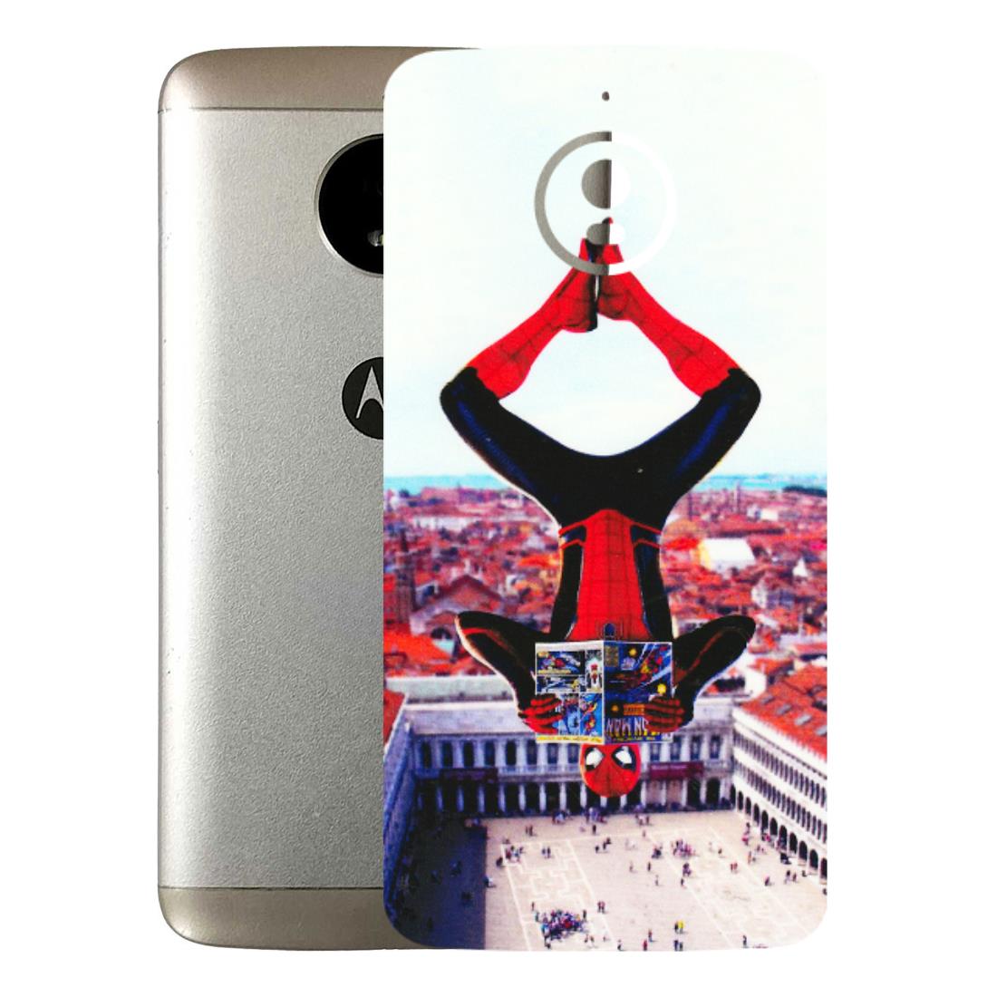 Motorola Phone Skins (All Models) - Spiderman Hanging - 3D Embossed Finish (L-53) Motorola Moto E4 Plus