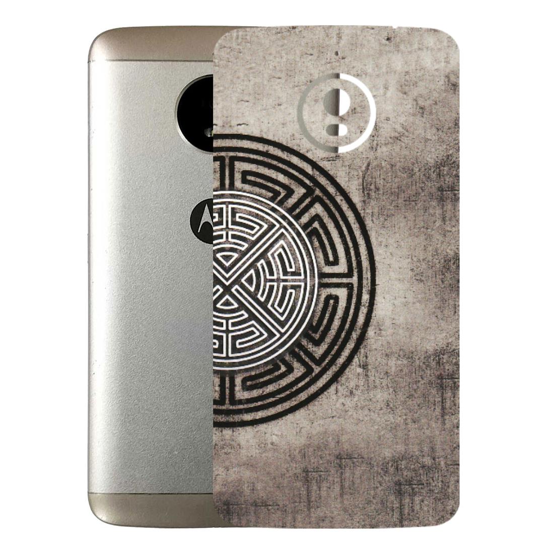 Motorola Phone Skins (All Models) - Mysterious Circular Design - 3D Embossed Finish (L-63) Motorola Moto E4 Plus
