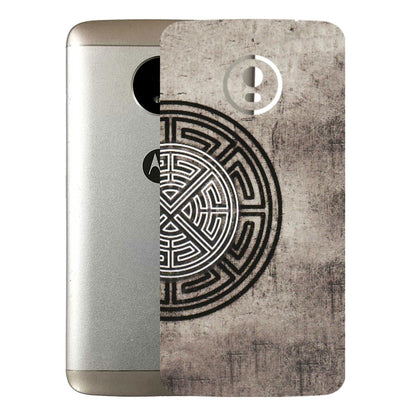 Motorola Phone Skins (All Models) - Mysterious Circular Design - 3D Embossed Finish (L-63) Motorola Moto E4 Plus