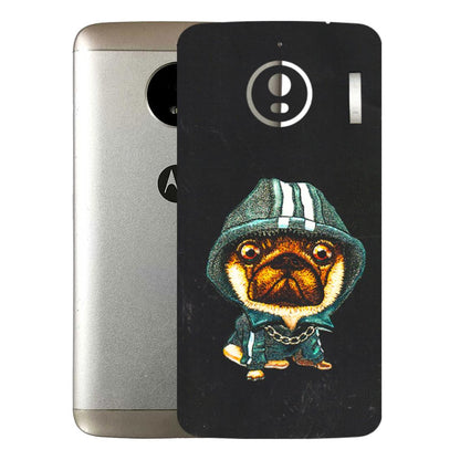 Motorola Phone Skins (All Models) - Puppy N Hoodie - 3D Embossed Finish (L-90) Motorola Moto E4 Plus