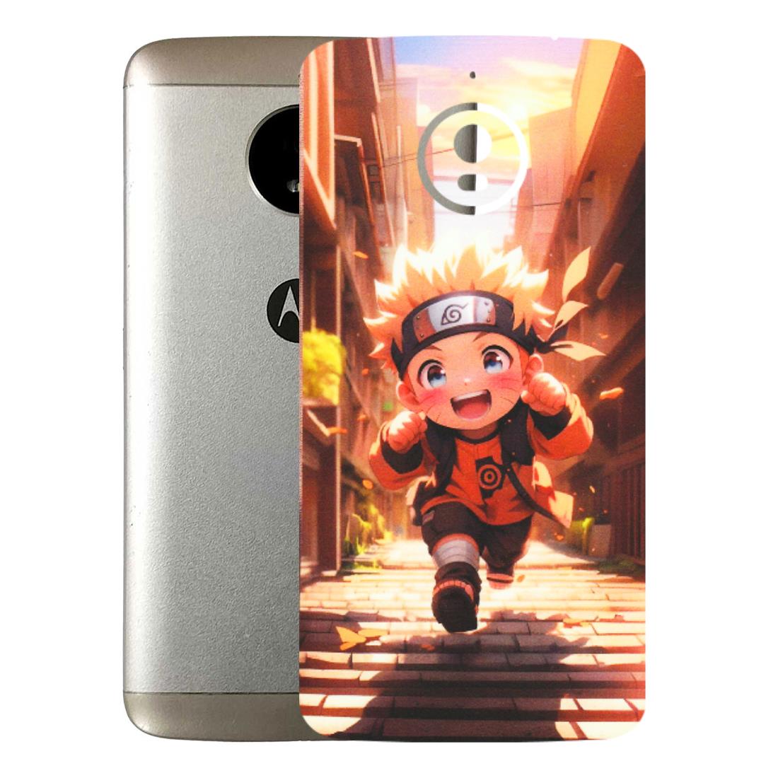Motorola Phone Skins (All Models) - Naruto Cute Toon Running - Matte Finish (M-04) Motorola Moto E4 Plus