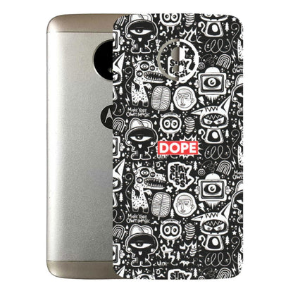 Motorola Phone Skins (All Models) - Dope Stay Classy Black Doodles - Matte Finish (M-126) Motorola Moto E4 Plus