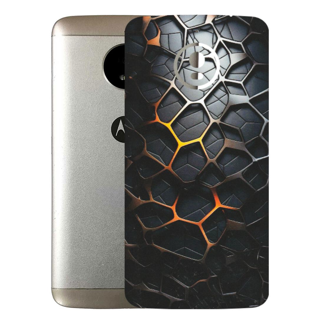 Motorola Phone Skins (All Models) - New Abstract Graphite Tiles - Matte Finish (M-130) Motorola Moto E4 Plus