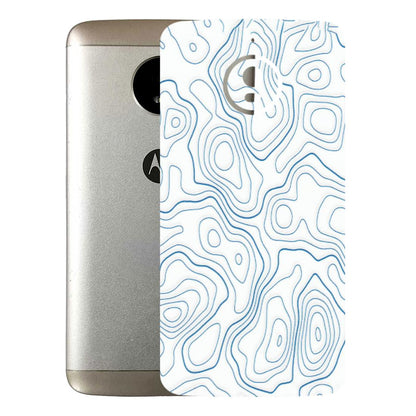 Motorola Phone Skins (All Models) - Blue And White Swirls - Matte Finish (M-139) Motorola Moto E4 Plus