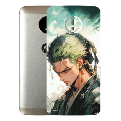 Motorola Phone Skins (All Models) - New Roronoa Zoro One Picece Anime - Matte Finish (M-140) Motorola Moto E4 Plus