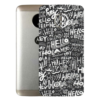 Motorola Phone Skins (All Models) - Hi Hello Doodles - Matte Finish (M-25) Motorola Moto E4 Plus