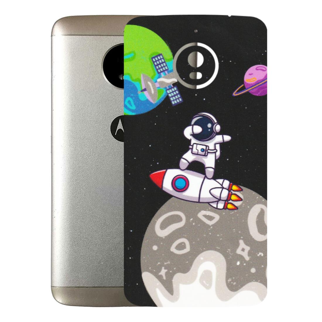 Motorola Phone Skins (All Models) - Astronaut Vibing Toon Running - Matte Finish (M-39) Motorola Moto E4 Plus