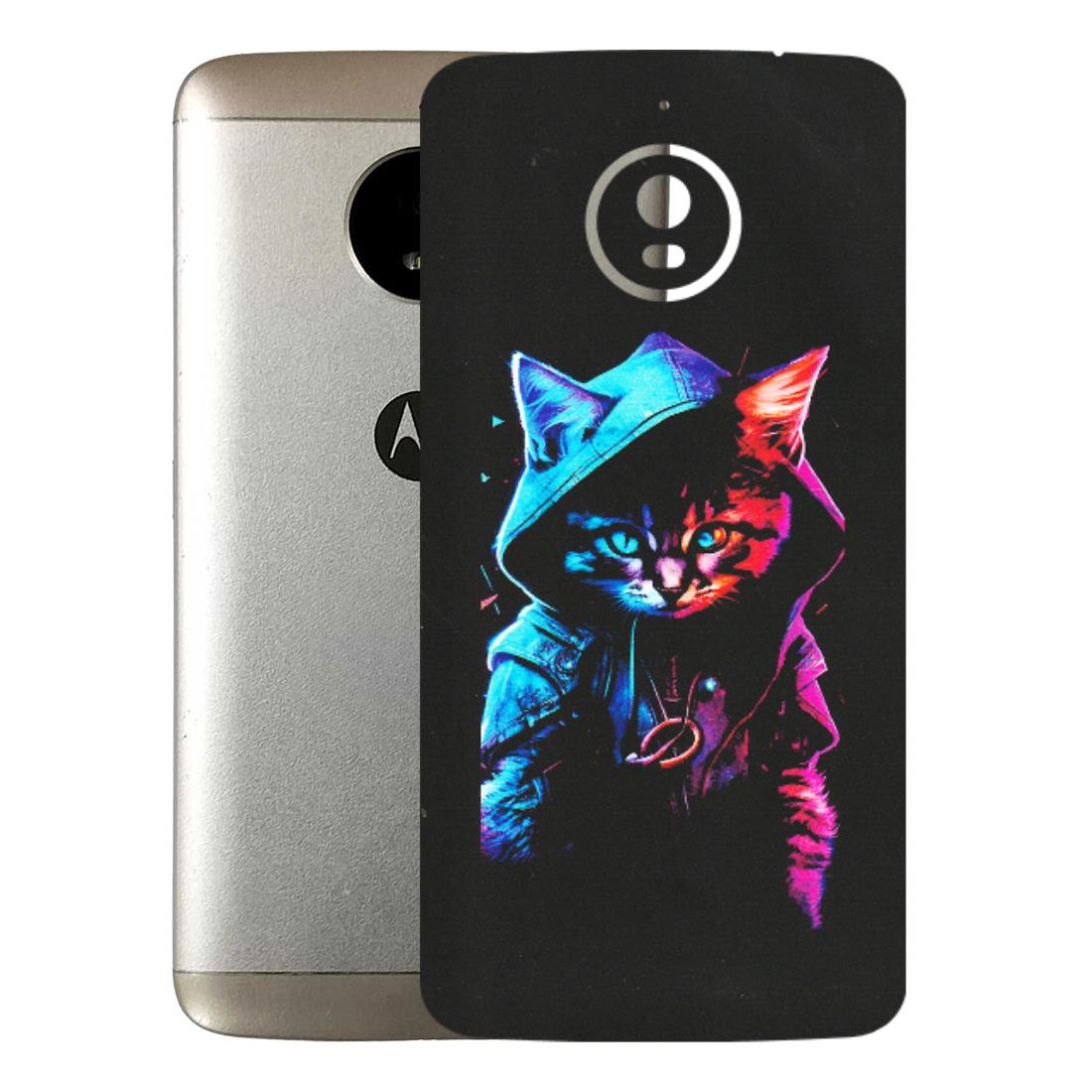 Motorola Phone Skins (All Models) - Cyberpunk Cat - Matte Finish (M-45) Motorola Moto E4 Plus