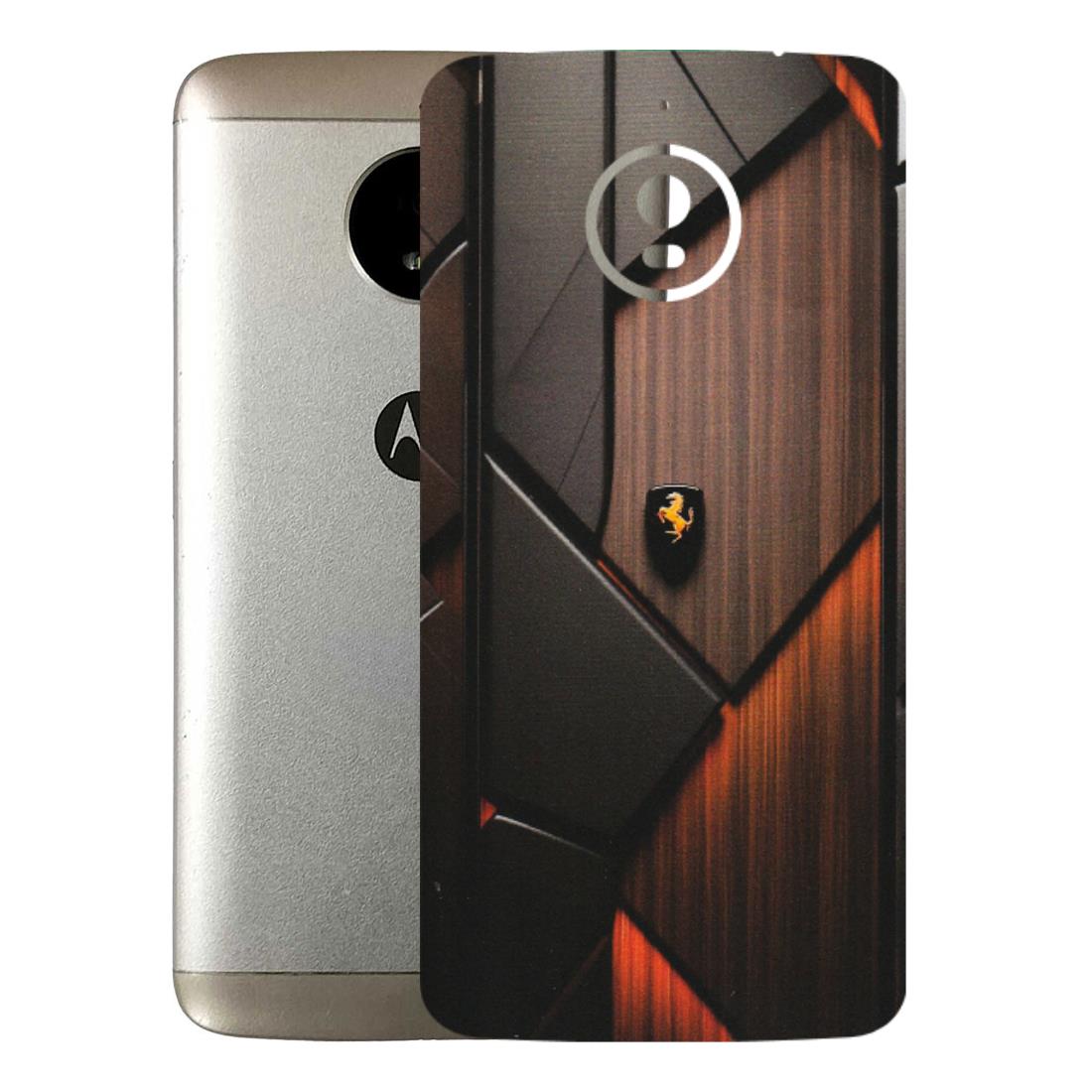 Motorola Phone Skins (All Models) - Lambo Beauty Wood Pattern Sober - Matte Finish (M-51) Motorola Moto E4 Plus
