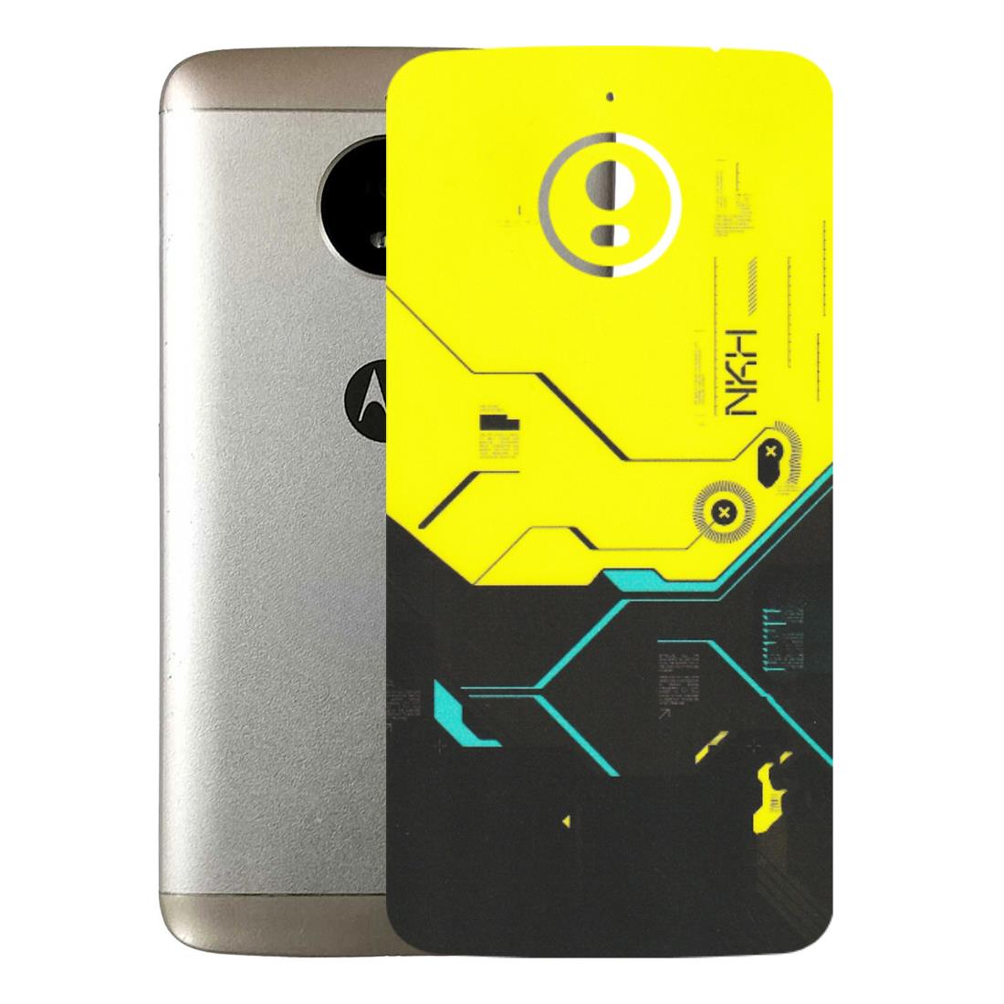 Motorola Phone Skins (All Models) - Black Yellow Technica - Matte Finish (M-53) Motorola Moto E4 Plus