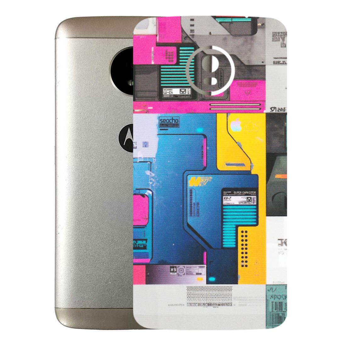 Motorola Phone Skins (All Models) - Colourfull Motherboard Internals - Matte Finish (M-55) Motorola Moto E4 Plus