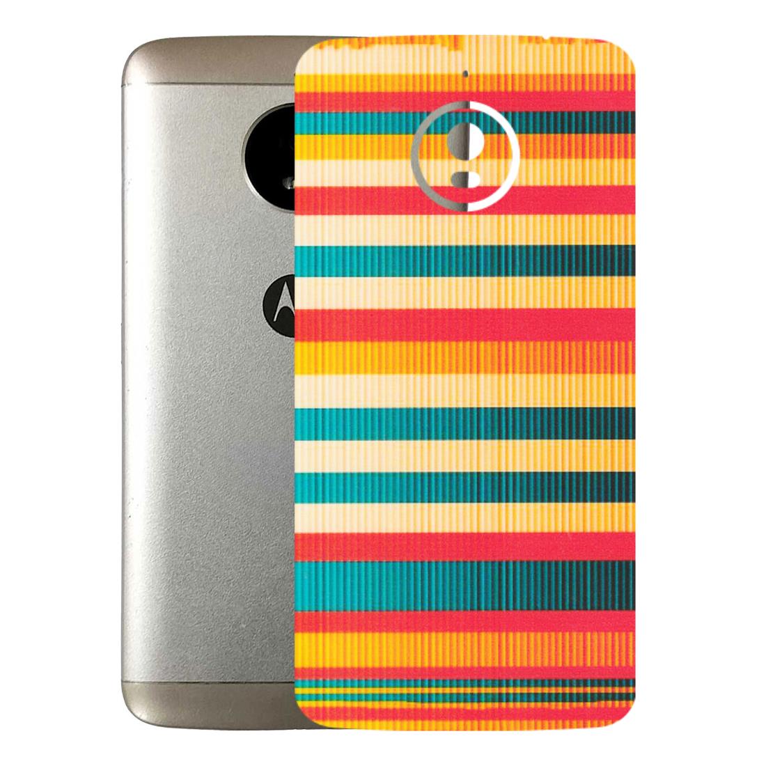 Motorola Phone Skins (All Models) - Colourful Stripes Soothing Effect - Matte Finish (M-86) Motorola Moto E4 Plus
