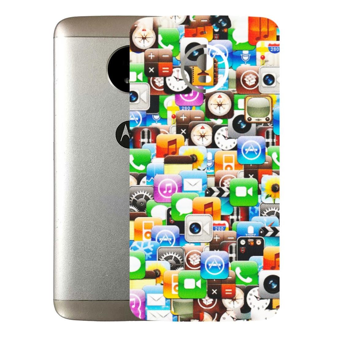 Motorola Phone Skins (All Models) - All Apple Icons - Matte Finish (M-93) Motorola Moto E4 Plus