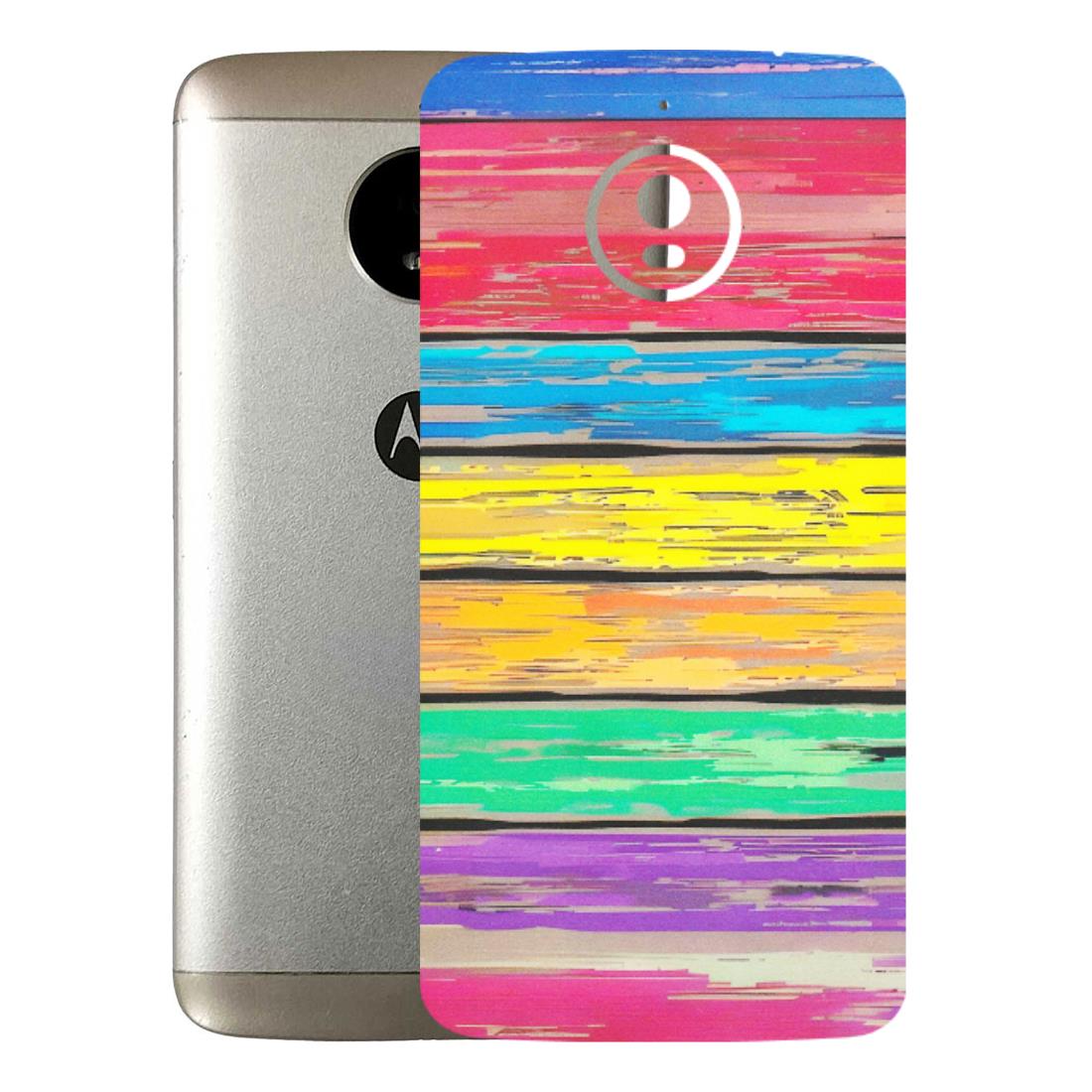 Motorola Phone Skins (All Models) - Multi Colour Wooden Wall - Matte Finish (M-96) Motorola Moto E4 Plus