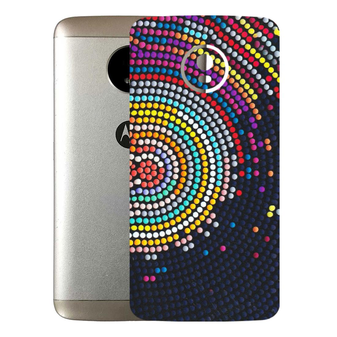 Motorola Phone Skins (All Models) - Rainbow Dot Mandala - Matte Finish (M-97) Motorola Moto E4 Plus