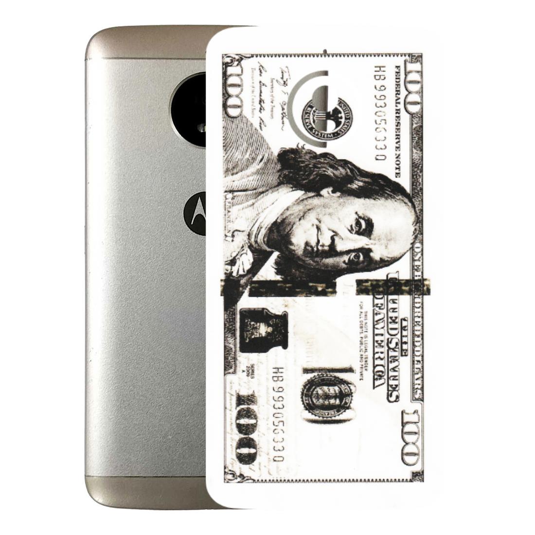 Motorola Phone Skins (All Models) - 100 Dollar Currency - Transparent Finish (T-01) Motorola Moto E4 Plus