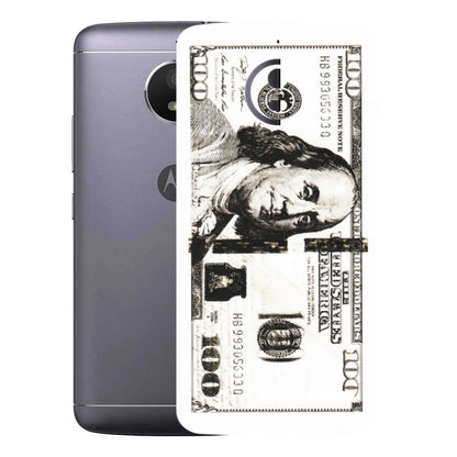 Motorola Phone Skins (All Models) - 100 Dollar Currency - Transparent Finish (T-01) Motorola Moto E4