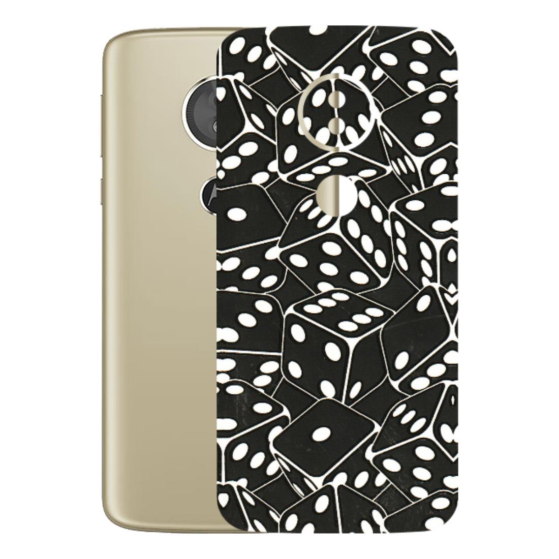 Motorola Phone Skins (All Models) - Big Black Dices - 3D Embossed Finish (L-106) Motorola Moto E5