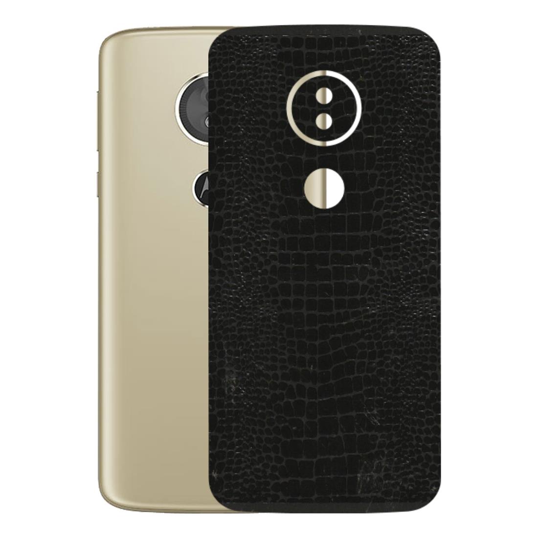 Motorola Phone Skins (All Models) - Snake Leather Black - 3D Embossed Finish (L-107) Motorola Moto E5