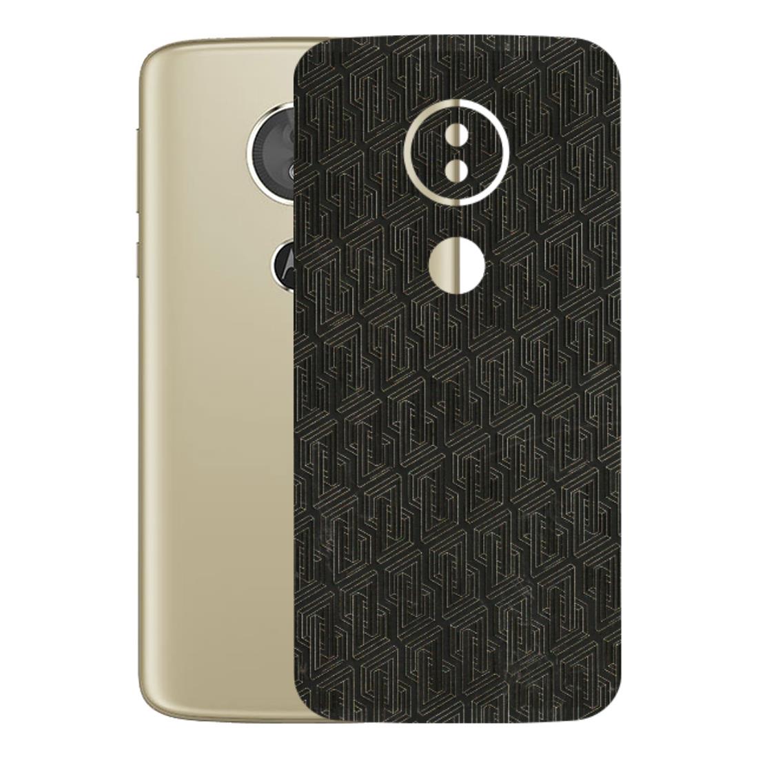 Motorola Phone Skins (All Models) - Black Abstract Pattern - 3D Embossed Finish (L-117) Motorola Moto E5