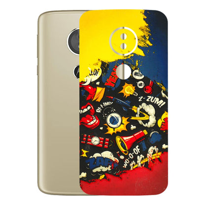 Motorola Phone Skins (All Models) - Pacific Doodle Art - 3D Embossed Finish (L-120) Motorola Moto E5
