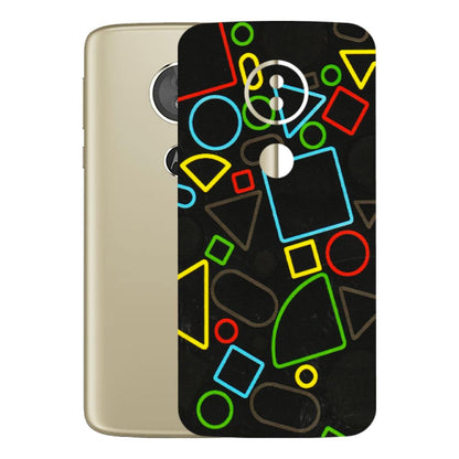 Motorola Phone Skins (All Models) - Black Shapes - 3D Embossed Finish (L-131) Motorola Moto E5
