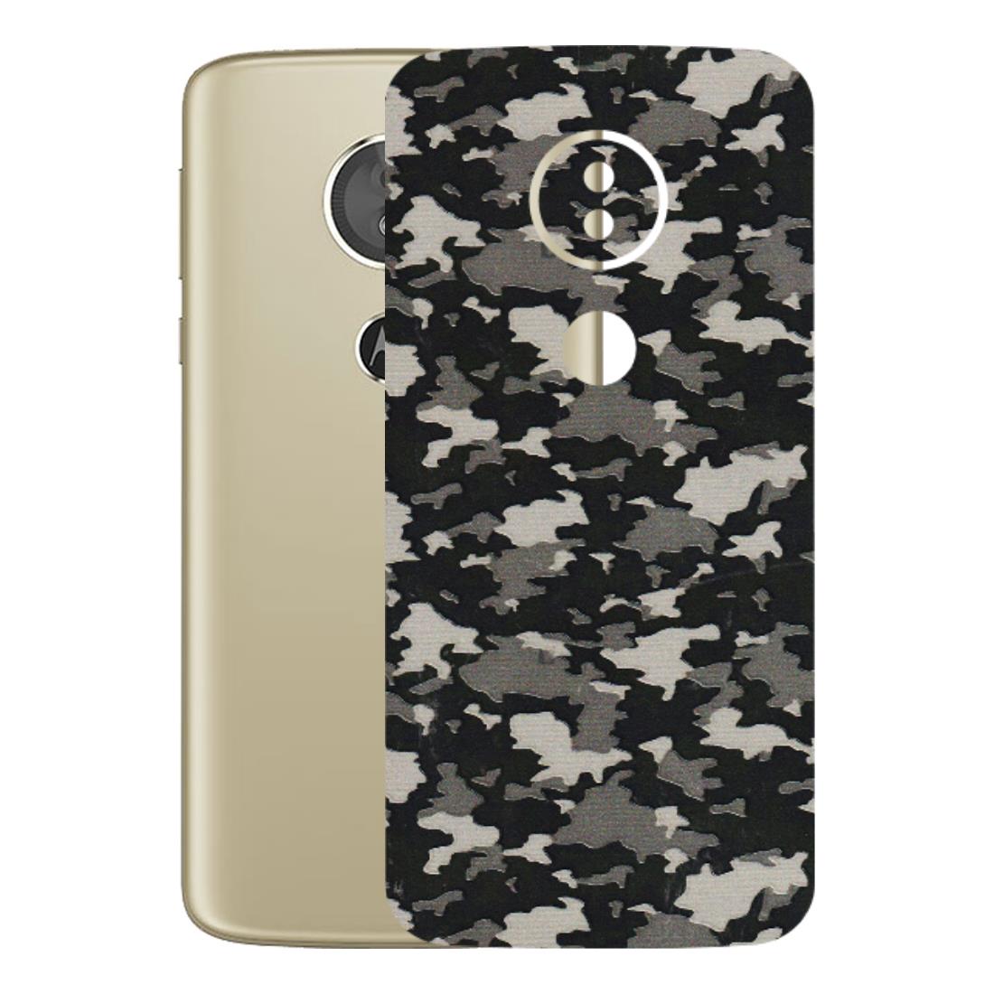 Motorola Phone Skins (All Models) - Black/Grey Camoflaunge - 3D Embossed Finish (L-142) Motorola Moto E5