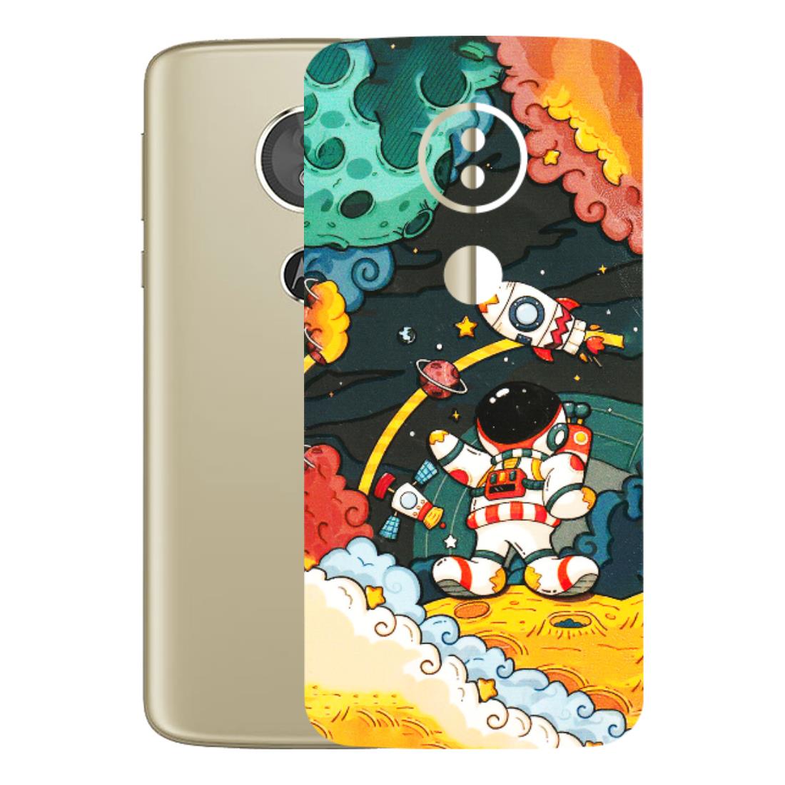 Motorola Phone Skins (All Models) - Astronauts & Spaceship - 3D Embossed Finish (L-145) Motorola Moto E5