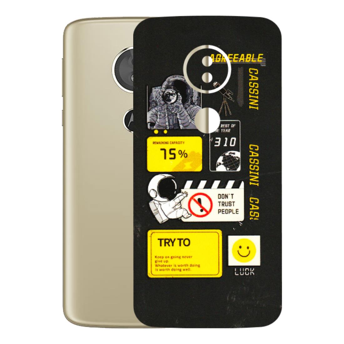 Motorola Phone Skins (All Models) - Black Cassini - 3D Embossed Finish (L-161) Motorola Moto E5