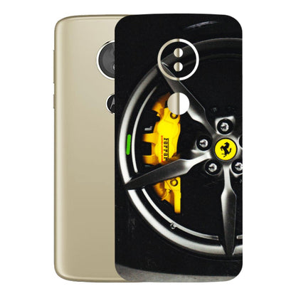 Motorola Phone Skins (All Models) - Ferrari Wheel Alloy - 3D Embossed Finish (L-173) Motorola Moto E5