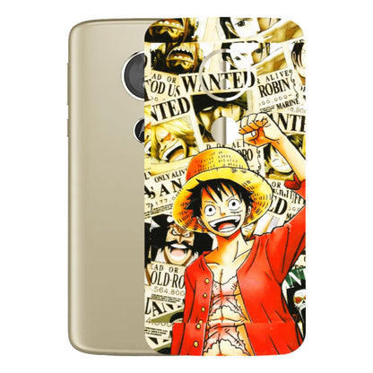 Motorola Phone Skins (All Models) - Luffy Anime - 3D Embossed Finish (L-177) Motorola Moto E5