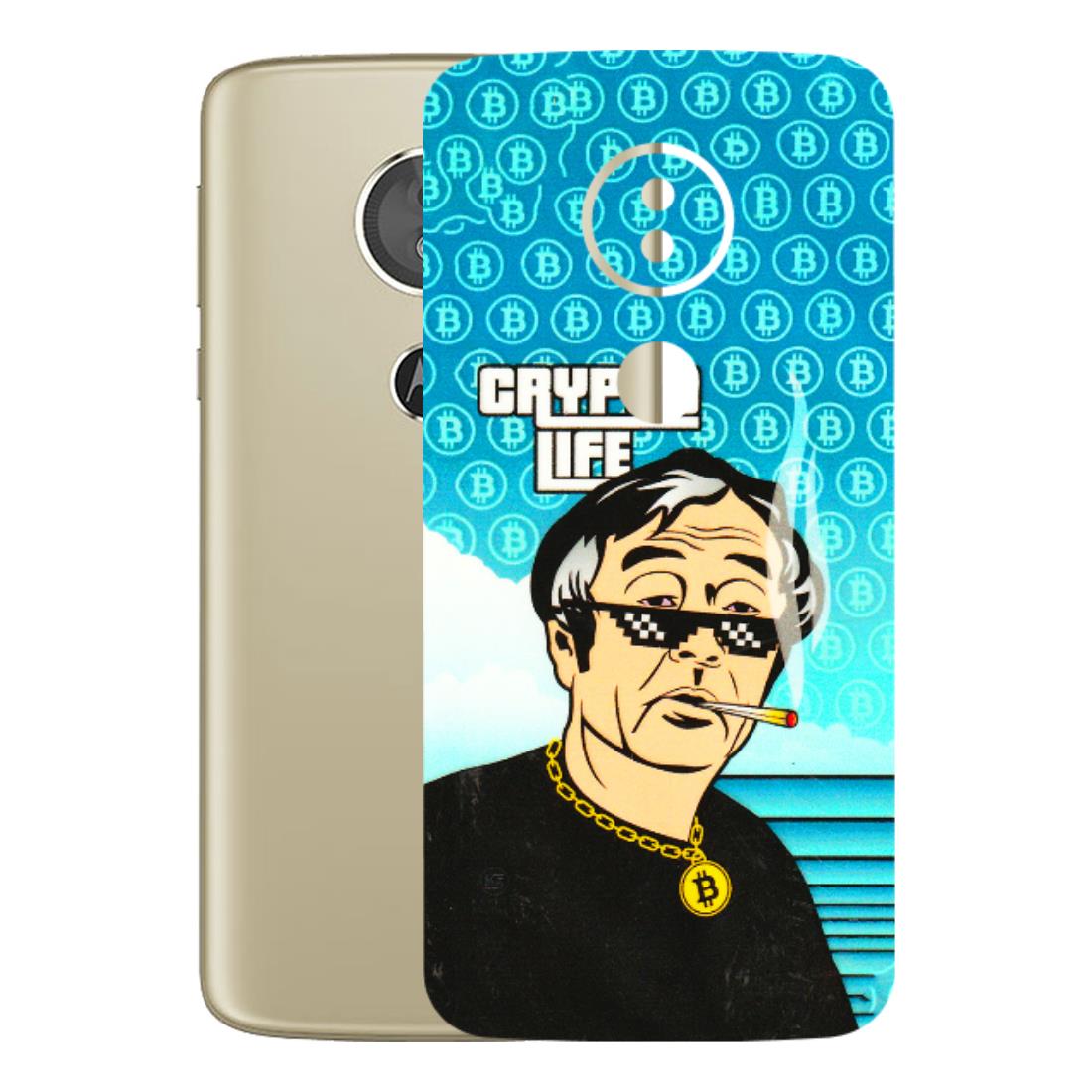 Motorola Phone Skins (All Models) - Crypto Thug Life - 3D Embossed Finish (L-179) Motorola Moto E5