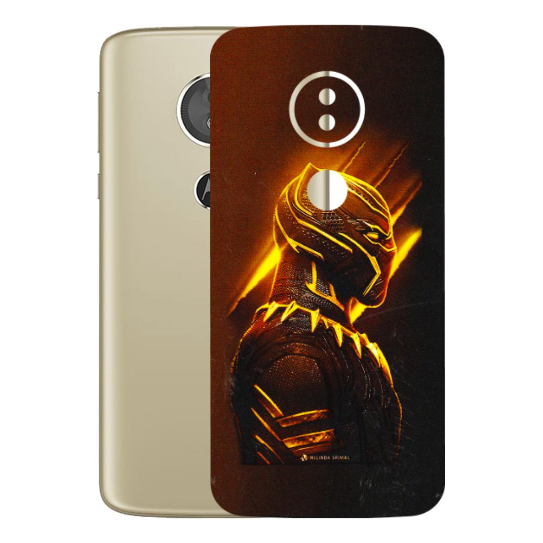 Motorola Phone Skins (All Models) - Gold Black Panther - 3D Embossed Finish (L-181) Motorola Moto E5