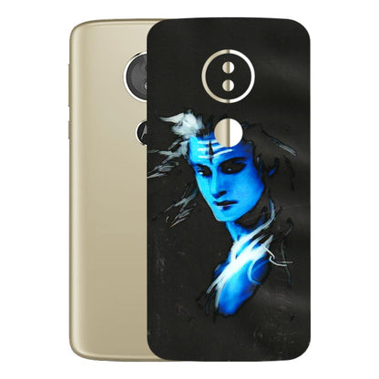 Motorola Phone Skins (All Models) - Har Har Mahadev Blue/Black - 3D Embossed Finish (L-185) Motorola Moto E5