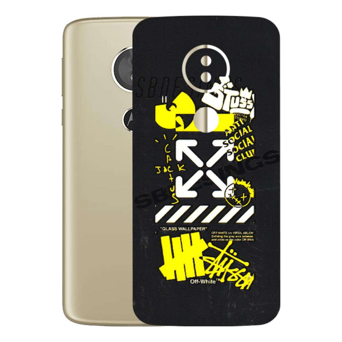Motorola Phone Skins (All Models) - Anti Social Graffiti - 3D Embossed Finish (L-198) Motorola Moto E5