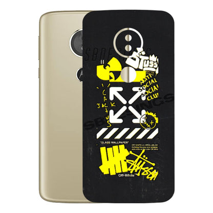 Motorola Phone Skins (All Models) - Anti Social Graffiti - 3D Embossed Finish (L-198) Motorola Moto E5