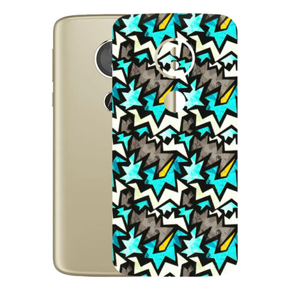 Motorola Phone Skins (All Models) - Funky Zig Zag - 3D Embossed Finish (L-223) Motorola Moto E5