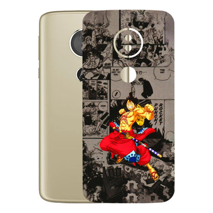 Motorola Phone Skins (All Models) - One Piece Rocket Punch Manga - 3D Embossed Finish (L-25) Motorola Moto E5