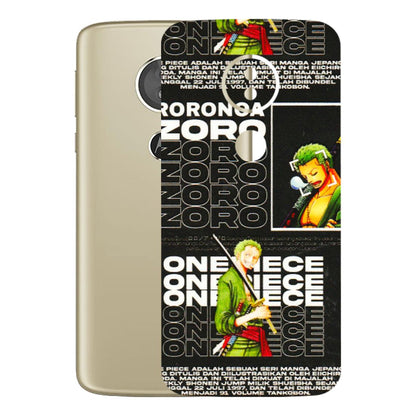 Motorola Phone Skins (All Models) - One Piece Zoro - 3D Embossed Finish (L-250) Motorola Moto E5
