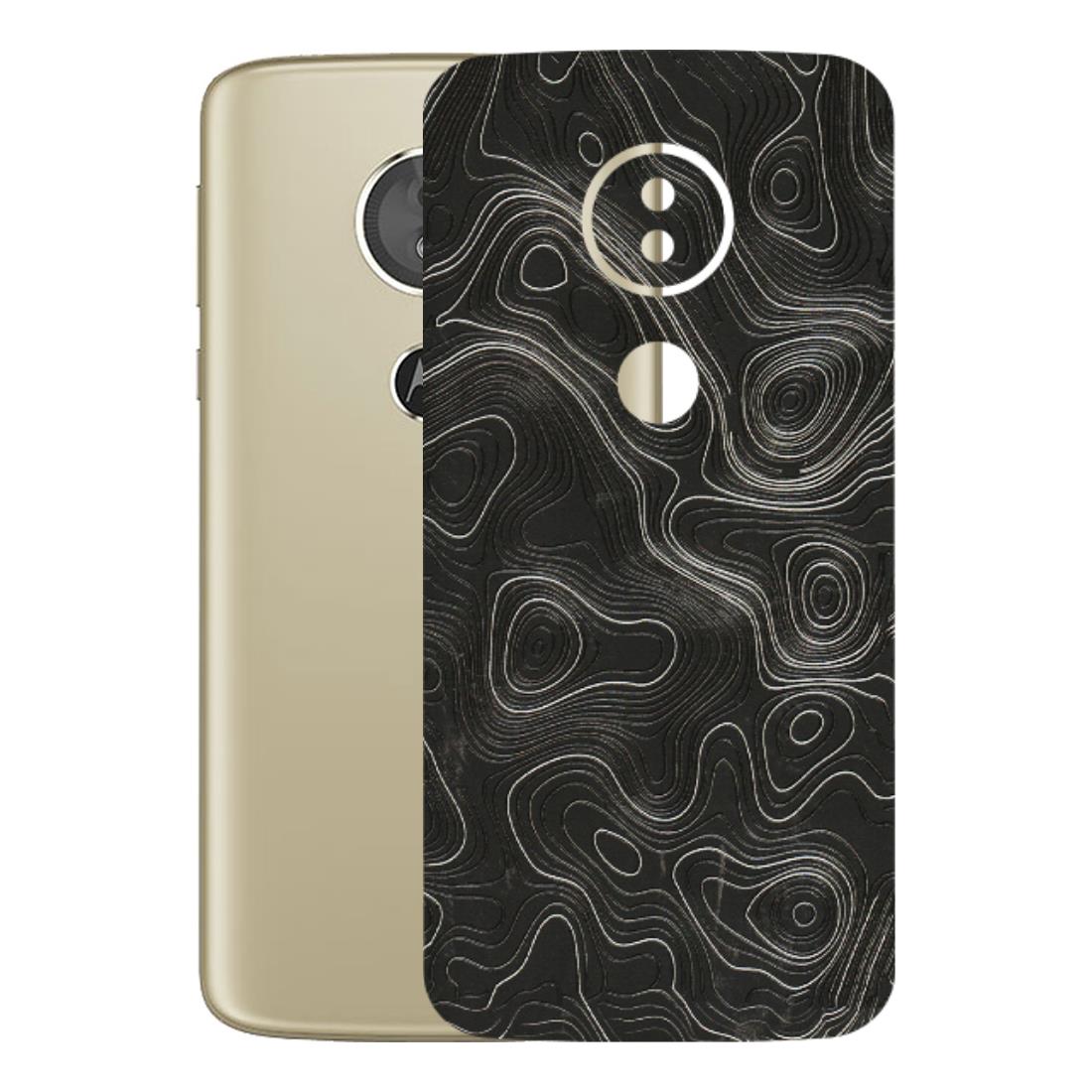 Motorola Phone Skins (All Models) - Abstract White Line Map - 3D Embossed Finish (L-269) Motorola Moto E5