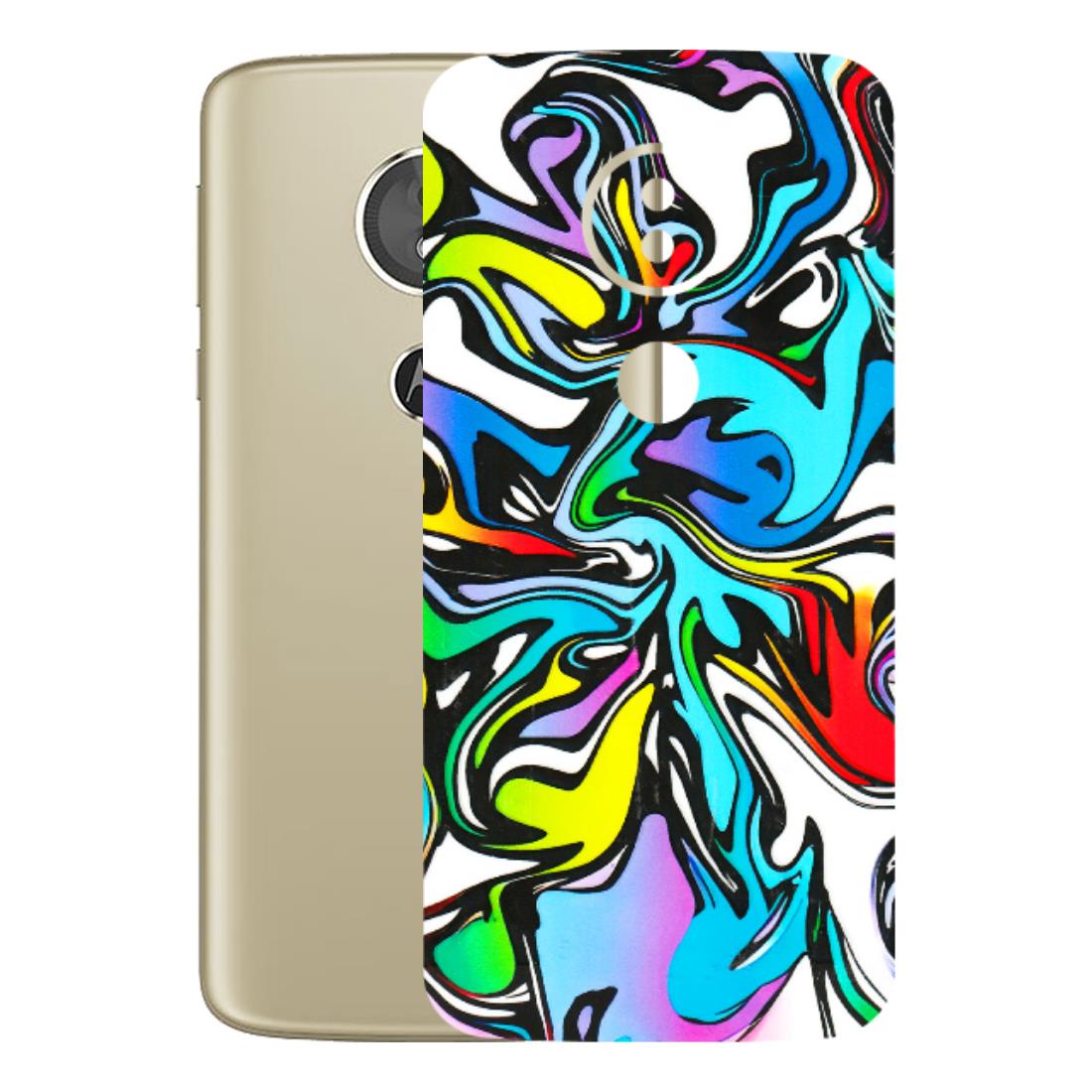 Motorola Phone Skins (All Models) - Abstract Colour Paints - 3D Embossed Finish (L-271) Motorola Moto E5