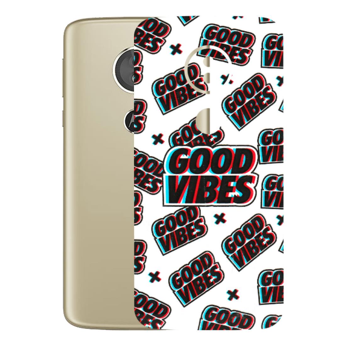 Motorola Phone Skins (All Models) - Good Vibes - 3D Embossed Finish (L-282) Motorola Moto E5