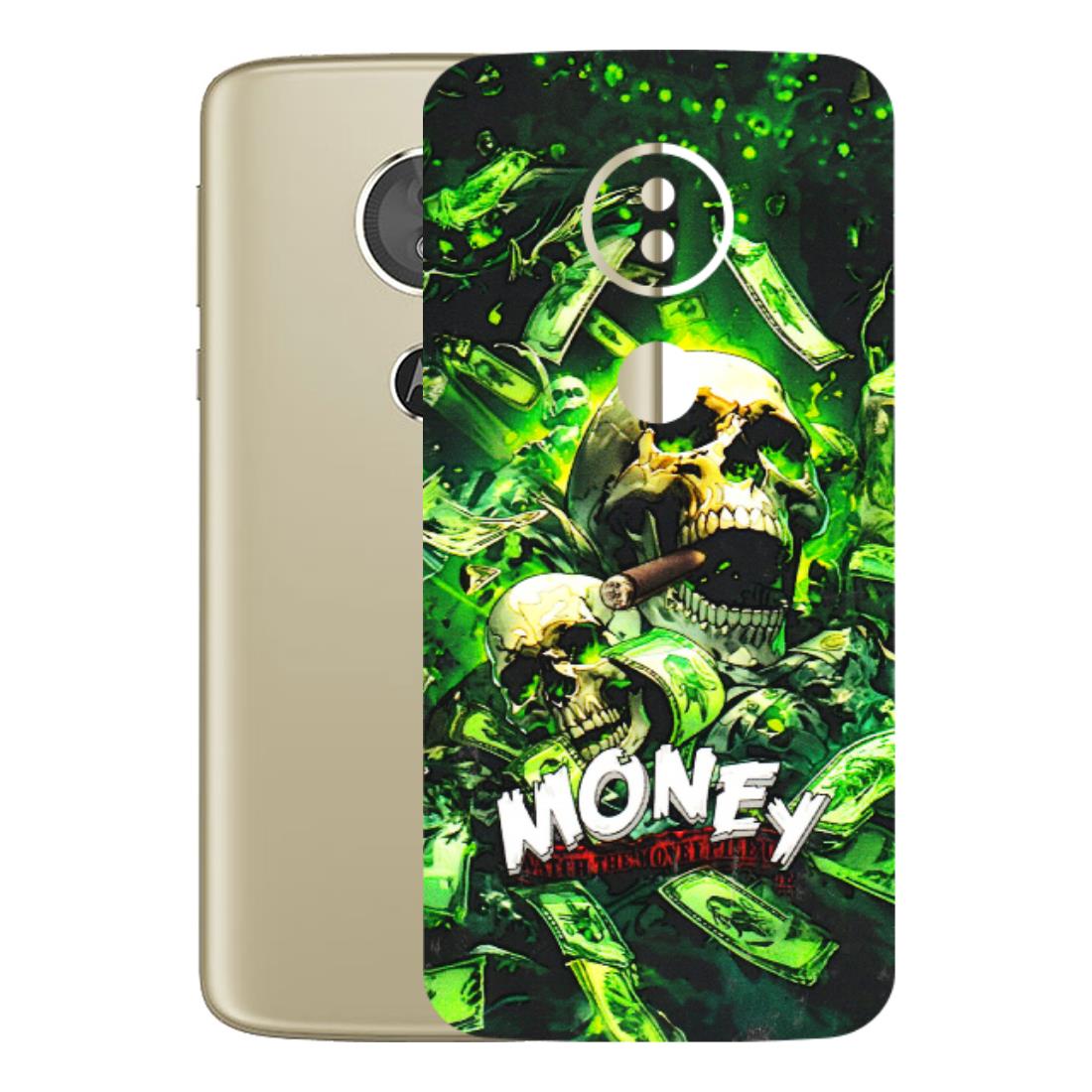Motorola Phone Skins (All Models) - Skull Money - 3D Embossed Finish (L-303) Motorola Moto E5