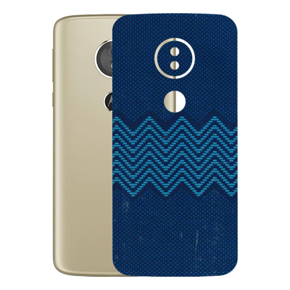 Motorola Phone Skins (All Models) - Blue Sober Waves - 3D Embossed Finish (L-306) Motorola Moto E5