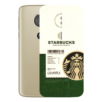 Motorola Phone Skins (All Models) - Starbucks Barcode - 3D Embossed Finish (L-308) Motorola Moto E5