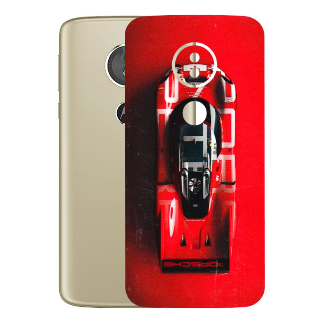 Motorola Phone Skins (All Models) - Red Porsche Car Logo - 3D Embossed Finish (L-315) Motorola Moto E5