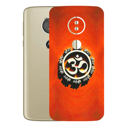 Motorola Phone Skins (All Models) - Aum Shiv Orange - 3D Embossed Finish (L-32) Motorola Moto E5